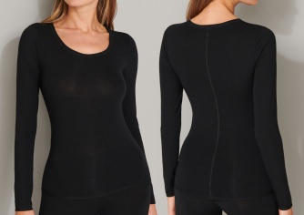 Damen Shirt 1/1 SCHIESSER Personal Fit - schwarz