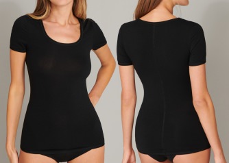 Damen Shirt 1/2 SCHIESSER Personal Fit - schwarz