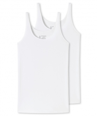 2-Pack Ladies' Vest Tops SCHIESSER 95/5 - white