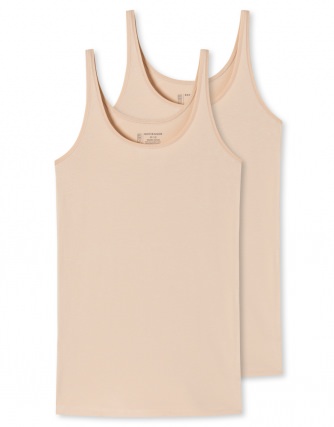 2-Pack Ladies' Vest Tops SCHIESSER 95/5 - sand