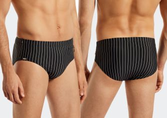 Men's Swim Trunks SCHIESSER Aqua Nautical Casual - black