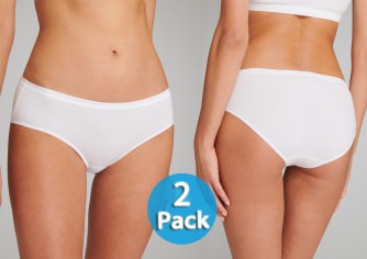2-Pack Women's Hipster Brief SCHIESSER 95/5 - white