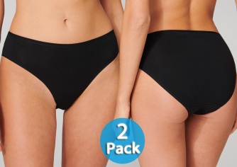 2-Pack Women's Tai-Slip Brief SCHIESSER 95/5 - black