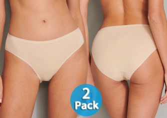 2-Pack Women's Tai-Slip Brief SCHIESSER 95/5 - sand