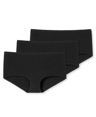 3-Pack Women's Boyshorts SCHIESSER Organic Cotton 95/5 - black