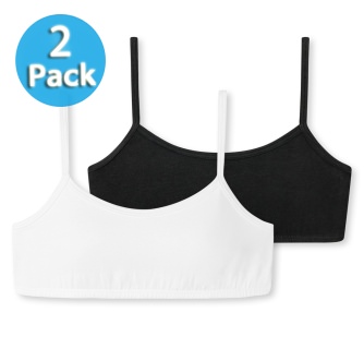 2er Pack Mdchen Bustiers SCHIESSER 95/5 - wei und schwarz