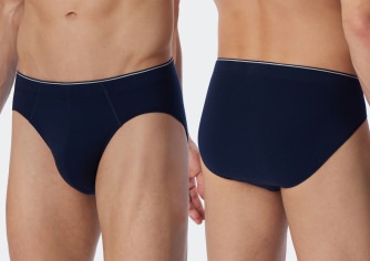 Herren Supermini SCHIESSER Slip 95/5 - dunkelblau