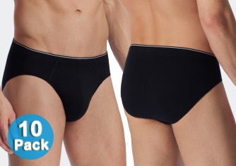 10-PACK SCHIESSER 95/5 Men's Supermini Briefs - black