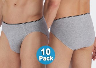 10-PACK SCHIESSER 95/5 Men's Supermini Briefs - grey