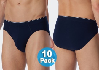 10-PACK SCHIESSER 95/5 Men's Supermini Briefs - dark blue