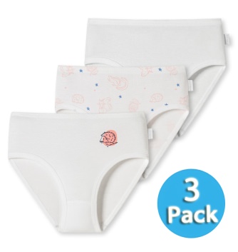 3er Pack Mdchen Hftslips SCHIESSER Original Classics - wei
