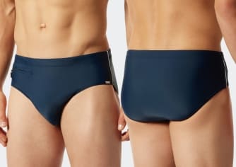 Men's Swim Briefs SCHIESSER Aqua Nautical Casual - admiral blue