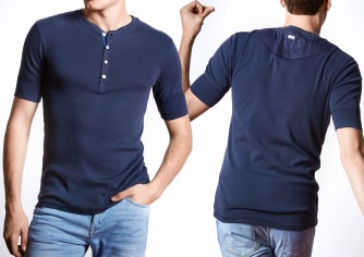 Men's T-Shirt 1/2 SCHIESSER REVIVAL Karl-Heinz - dark blue