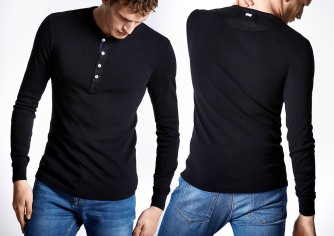 Men's Long Sleeve Top 1/1 SCHIESSER REVIVAL Karl-Heinz - black