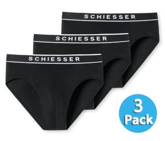 3er Pack Herren Rio-Slips SCHIESSER 95/5 - schwarz