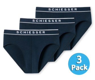3-Pack Men's Boxer Briefs SCHIESSER 95/5 - dark blue