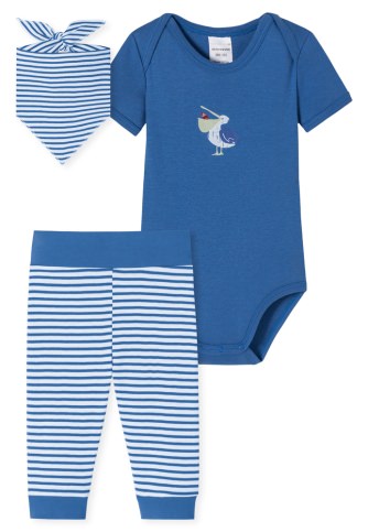 Baby Boys' Set Bodysuit+Pants+Scarf Schiesser Natural Love