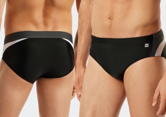 Men's Swim Trunks SCHIESSER Aqua Nautical Active - Black