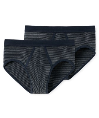2-Pack Men's Sports Brief Schiesser Original Fine Rib Melange - dark blue