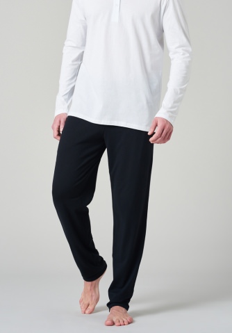 Mnner Hose Lang SCHIESSER Mix & Relax - schwarz
