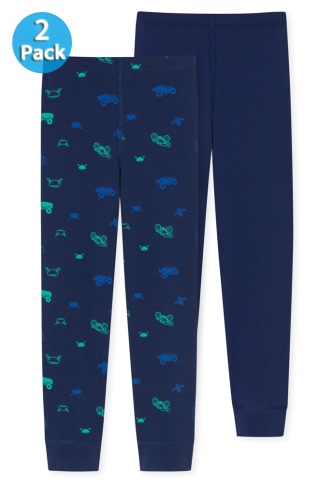 2-Pack Boy's Long Johns SCHIESSER 95/5 - dark blue