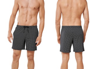 Men's Long Boxer Shorts SCHIESSER Mix & Relax - black