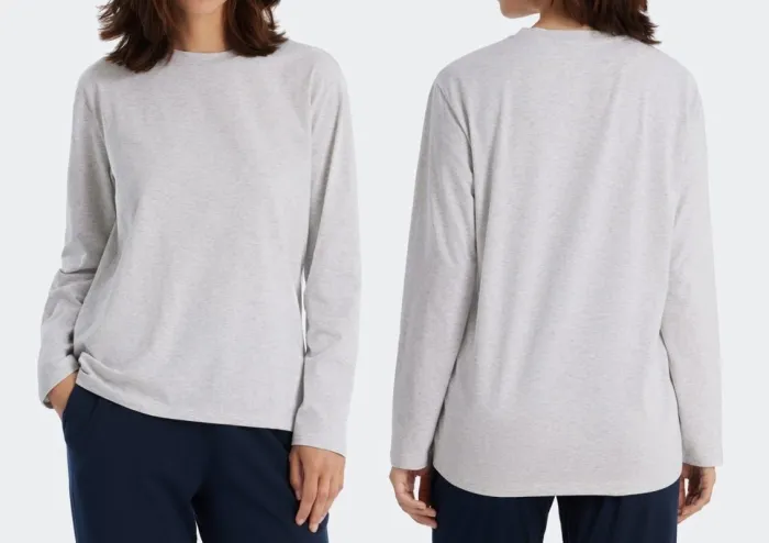 Damen Langarmshirt SCHIESSER Mix & Relax - grau meliert Damen Langarmshirt SCHIESSER Mix & Relax - grau meliert