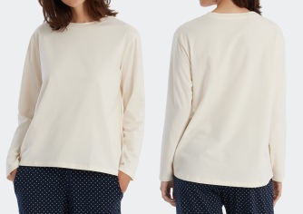 Ladies Longsleeve Shirt SCHIESSER Mix & Relax - cream