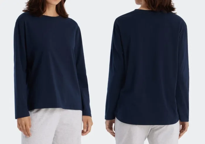 Damen Langarmshirt SCHIESSER Mix & Relax - dunkelblau Damen Langarmshirt SCHIESSER Mix & Relax - dunkelblau