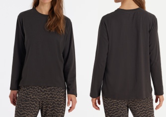 Damen Langarmshirt SCHIESSER Mix & Relax - anthrazit