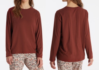 Damen Langarmshirt SCHIESSER Mix & Relax - terracotta