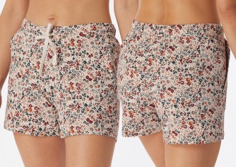 Damen Hose kurz SCHIESSER Mix & Relax - Blumenmuster