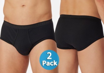 2-Pack Herren Sportslip SCHIESSER Original Feinripp - schwarz