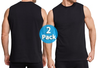 2-Pack Men's Vest Tops SCHIESSER American - black