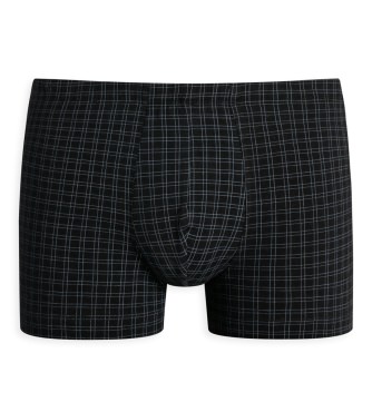Herren Shorts SCHIESSER Cotton Casuals - schwarz kariert