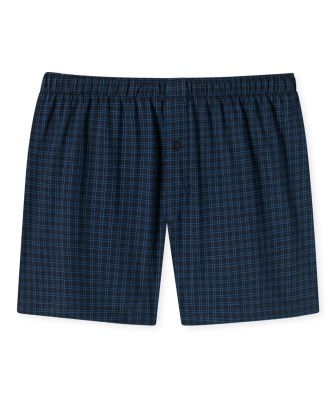 Herren Boxershorts SCHIESSER Cotton Casuals - dunkelblau kariert