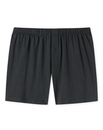 Herren Boxershorts SCHIESSER Cotton Casuals - schwarz gepunktet