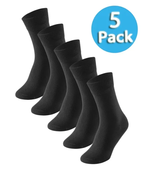 5er Pack Herrensocken SCHIESSER Bluebird - schwarz