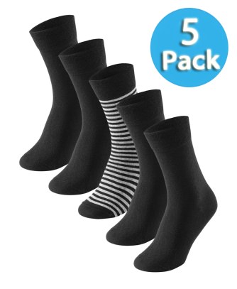 5-Pack Men's Socks SCHIESSER Bluebird - black 901