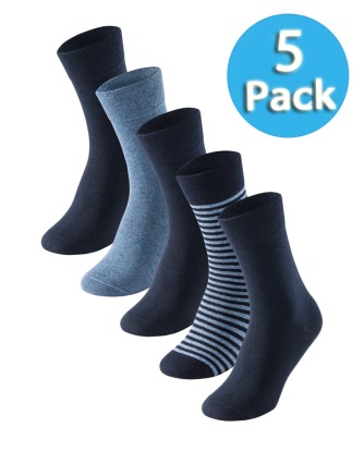 5-Pack Men's Socks SCHIESSER Bluebird - multicolor gray and blue
