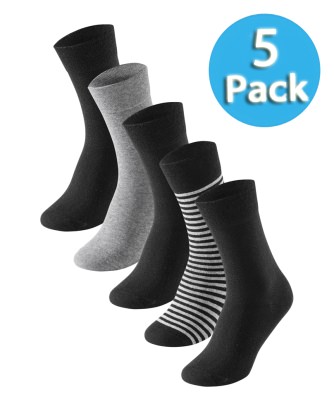 5-Pack Men's Socks SCHIESSER Bluebird - multicolor black and gray