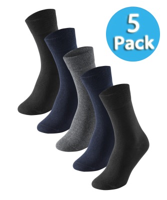 5-Pack Men's Socks SCHIESSER Bluebird - multicolor black - gray - blue