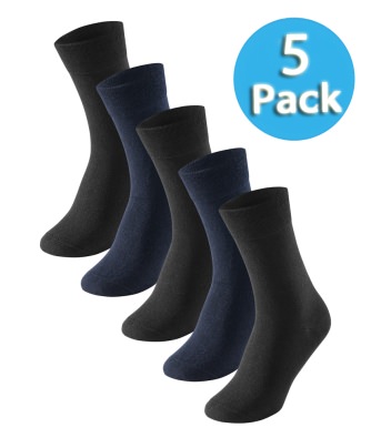 5-Pack Men's Socks SCHIESSER Bluebird - 3x black and 2x night blue