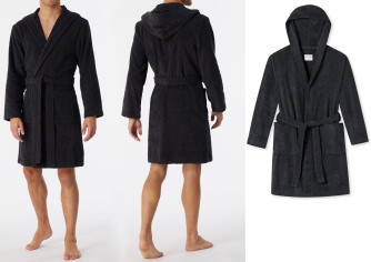 Herren Bademantel SCHIESSER Essentials - anthrazit
