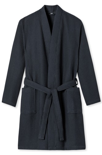 Men's Bathrobe SCHIESSER Essentials Waffle Piqu Look - anthracite