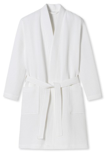 Men's Bathrobe SCHIESSER Essentials Waffle Piqu Look - white