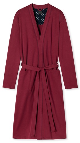 Men's Bathrobe SCHIESSER Fine Interlock Essentials - bordeaux