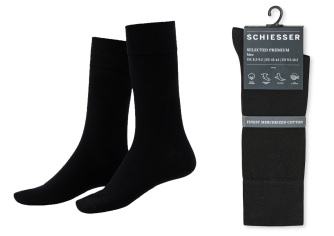 Men's Business Socks SCHIESSER Selected Premium - Black