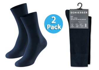 2er Pack Herrensocken SCHIESSER 95/5 - nachtblau
