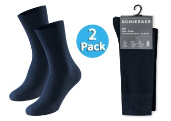 2-Pack of Men's Socks SCHIESSER 95/5 - night blue